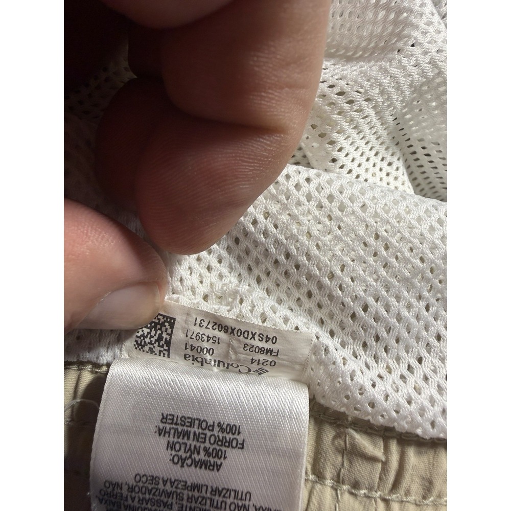 MENS SIZE 32 100% NYLON TAN BERMUDA SWIM SHORTS WITH LINER - Picture 7 of 8
